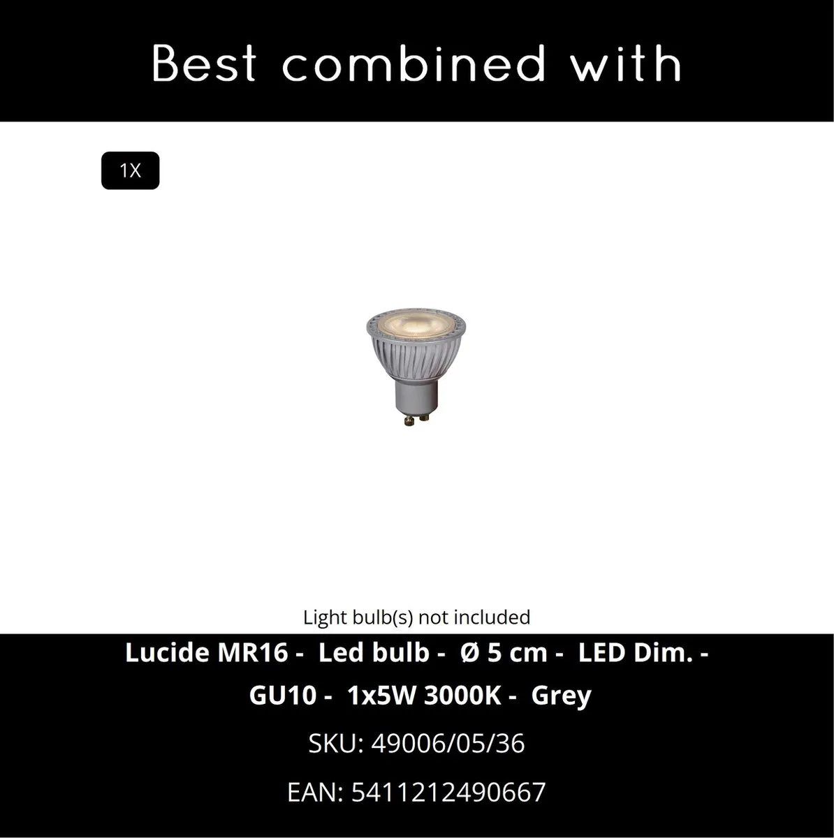 Lucide TUBE Inbouwspot Ø9,2cm GU10 - Mat chroom - afbeelding 6 van 6
