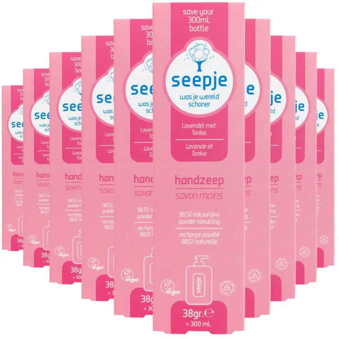 Seepje Handzeep Navulling Lavendel met Tonka - 8x300ml
