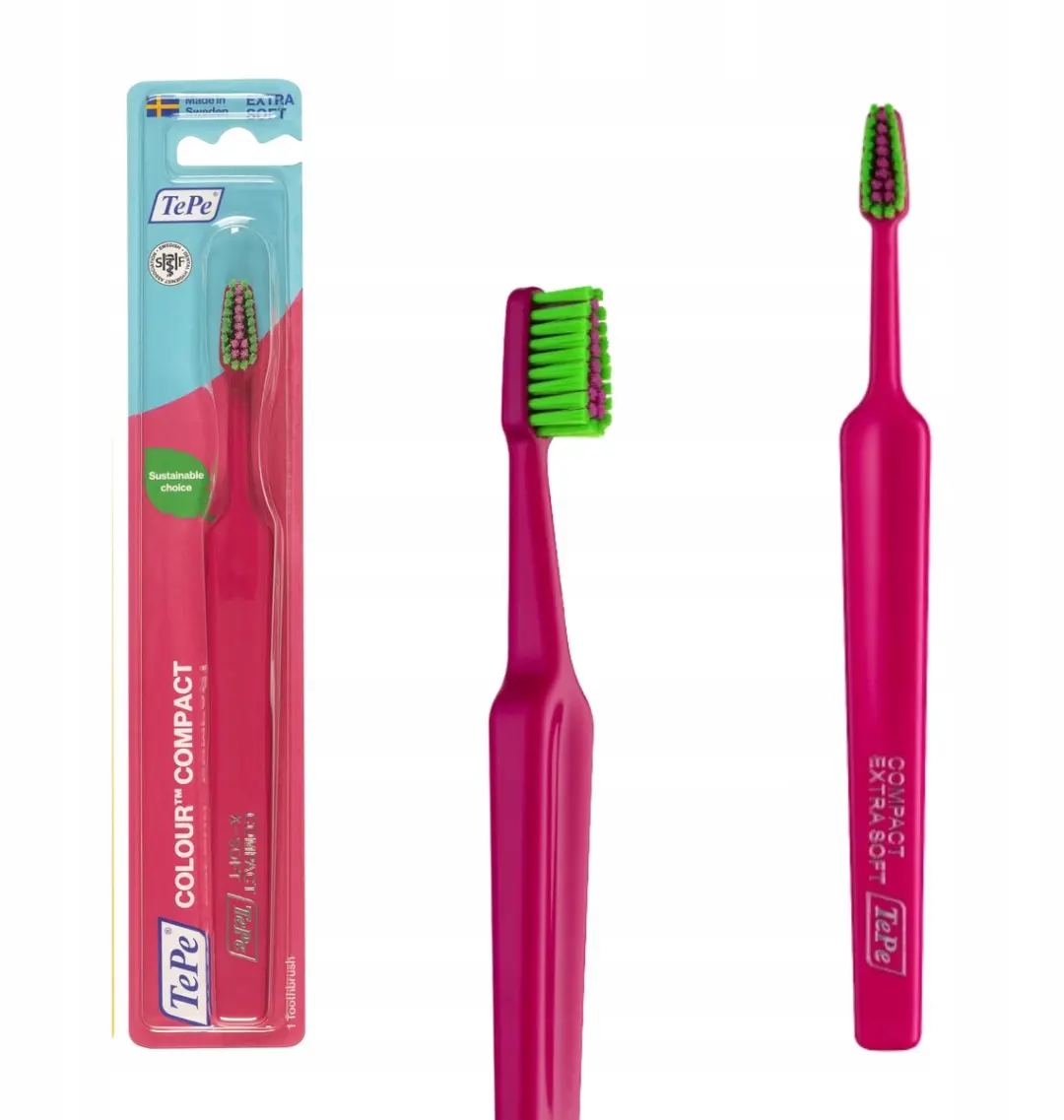 TePe Color Compact X-Soft Tandenborstel Roze