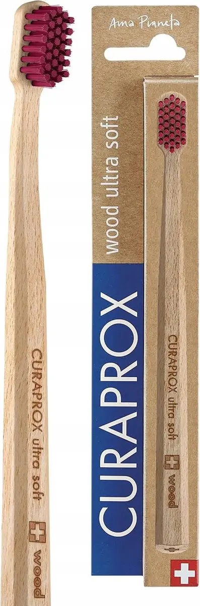 Curaprox CS Wood Tandenborstel - Extra Zacht - Bordeaux