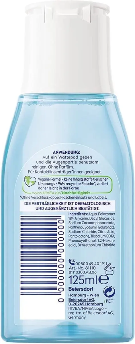 NIVEA Sanfte Oogmake-up Remover 125ml
