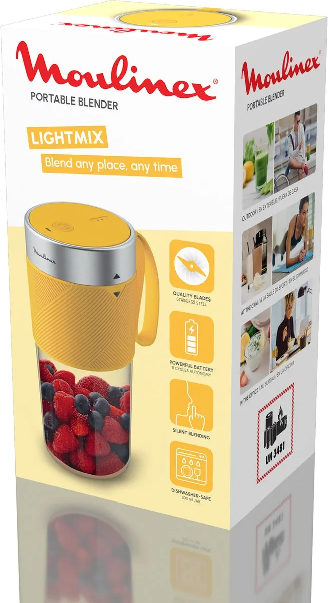 Moulinex Lightmix LM1C0210 Blender 500W - Geel - afbeelding 6 van 6