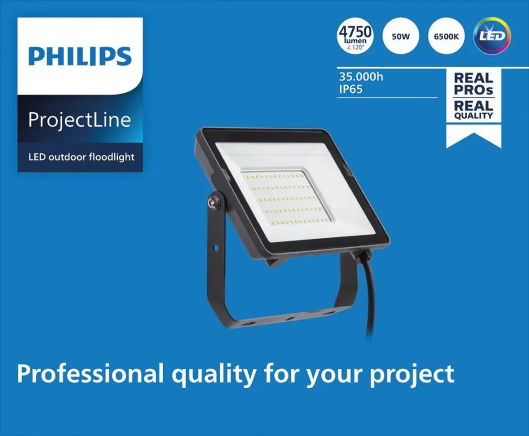 Philips Lighting ProjectLine 8719514954618 LED-schijnwerper 50W - Zwart