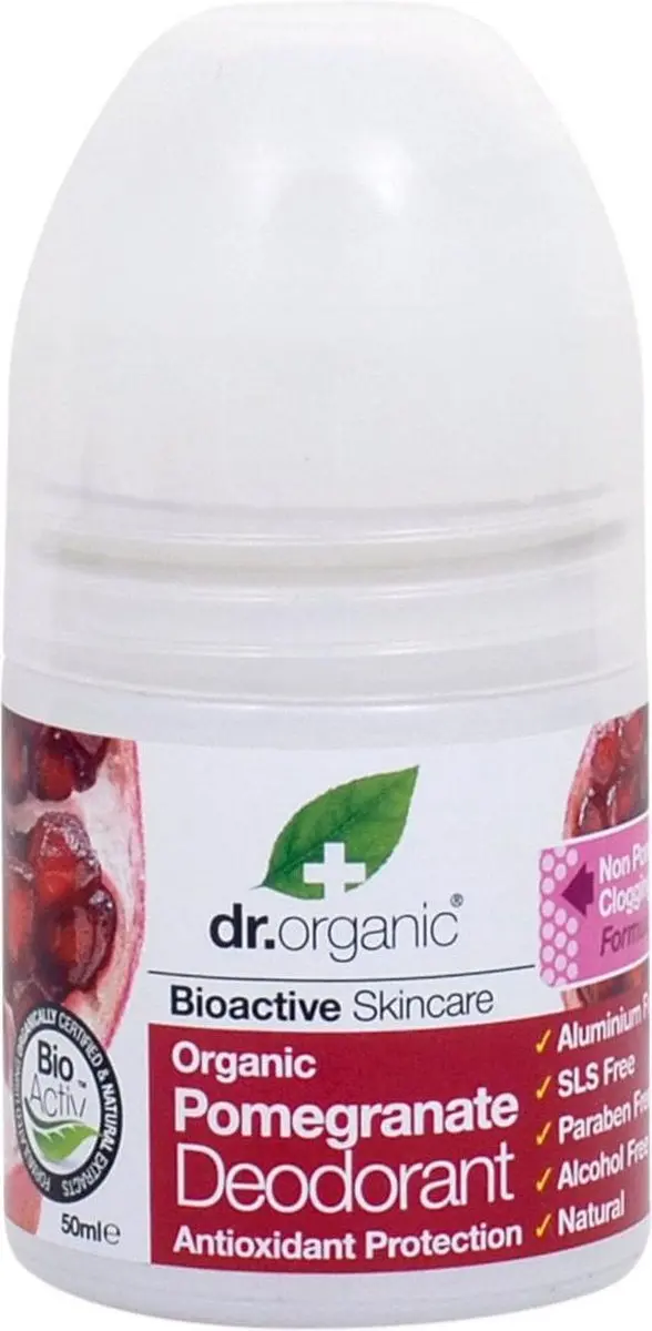 Dr. Organic Granada Deodorant Roller 50ml - Granaatappel