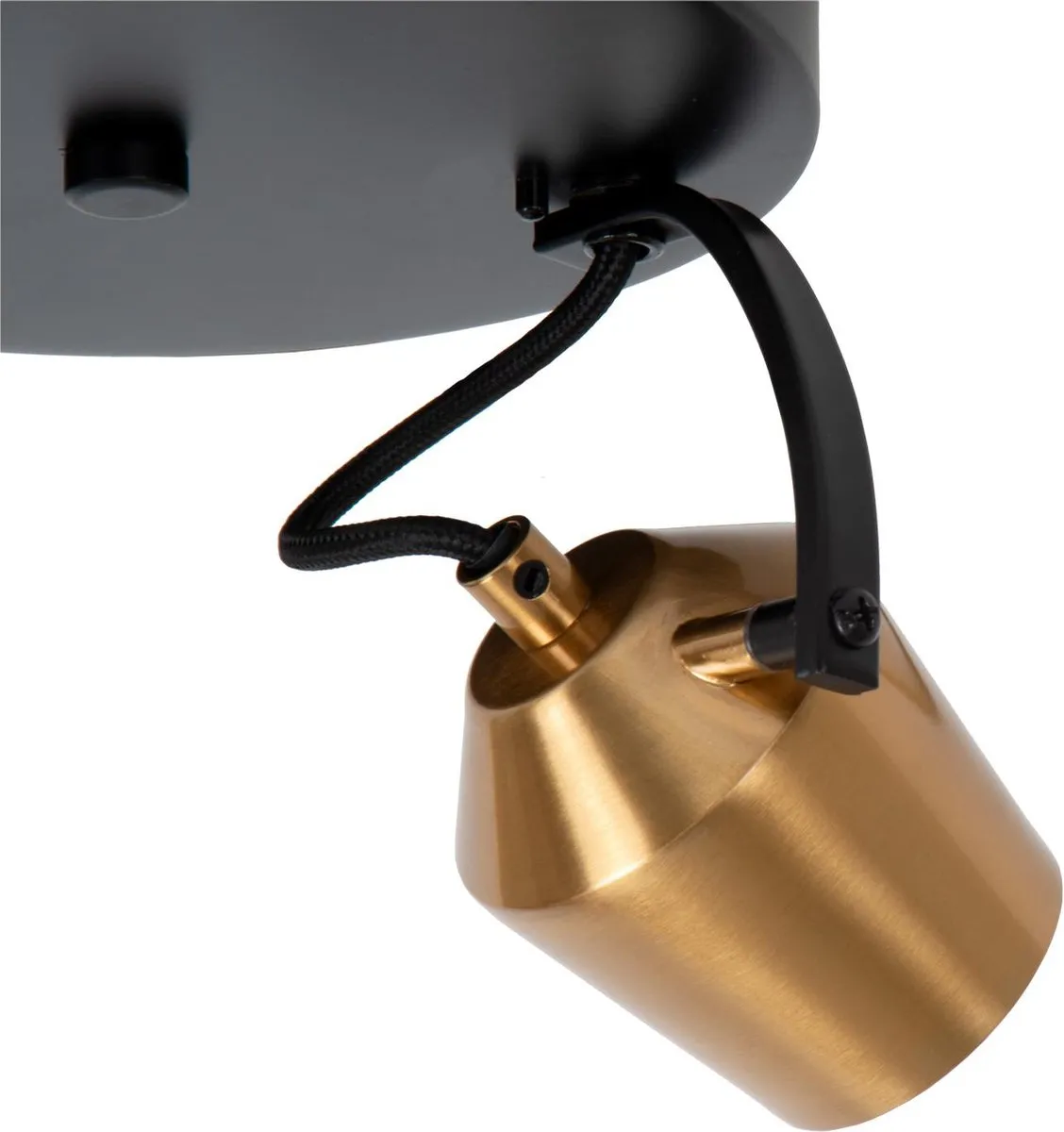 Lucide EMILE Plafondspot Ø20cm - 2xGU10 Mat Goud/Messing