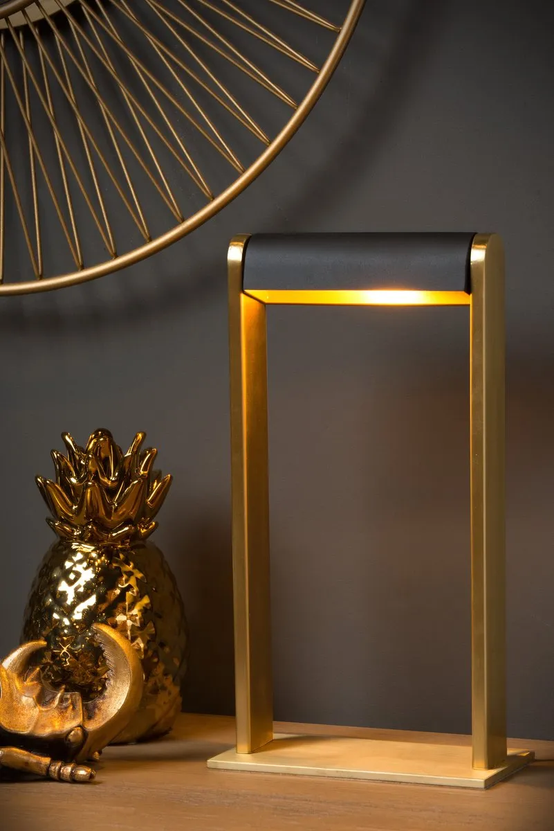 Lucide LORAS Tafellamp - Mat Goud/Messing