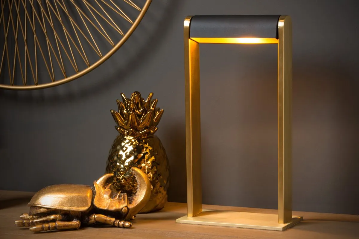 Lucide LORAS Tafellamp - Mat Goud/Messing