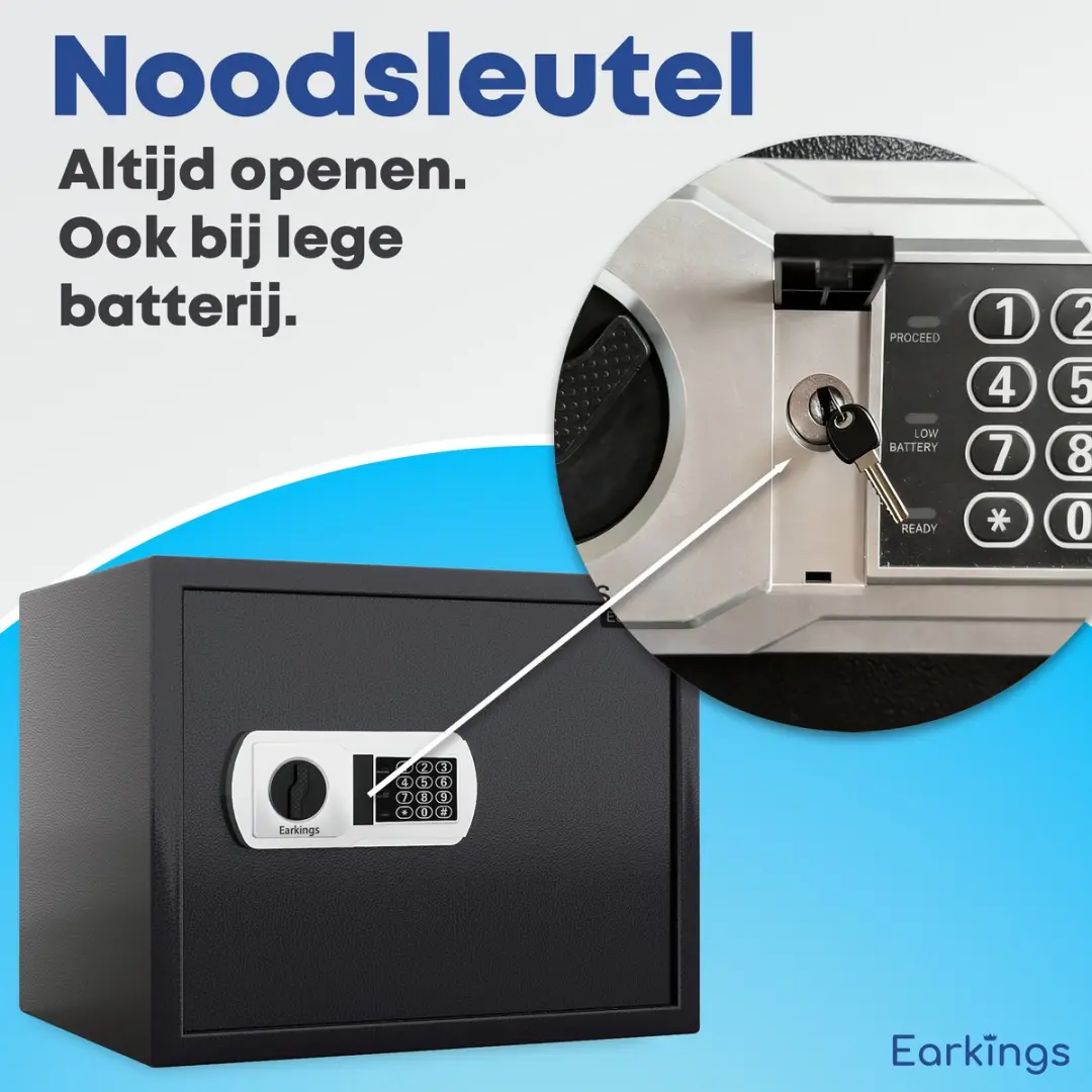 EarKings Kluis EKKL1027 - 15.5L - Cijferslot - Zwart