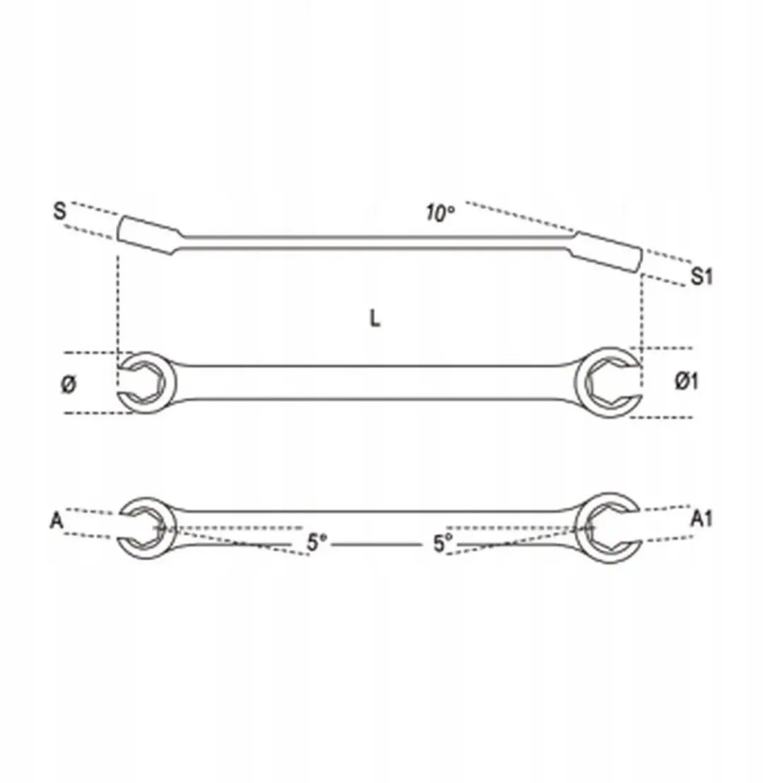 Beta Dubbel Ringsteeksleutel Halfopen 30x32mm