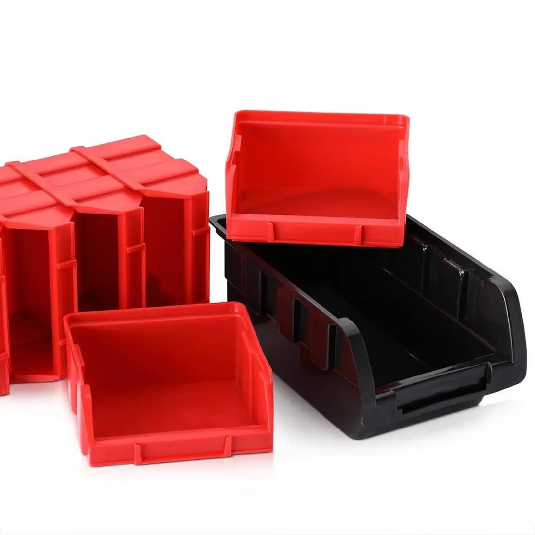 Monzana Wandrek Stapelboxen 32-delig - 30x64x38cm - Rood/Zwart