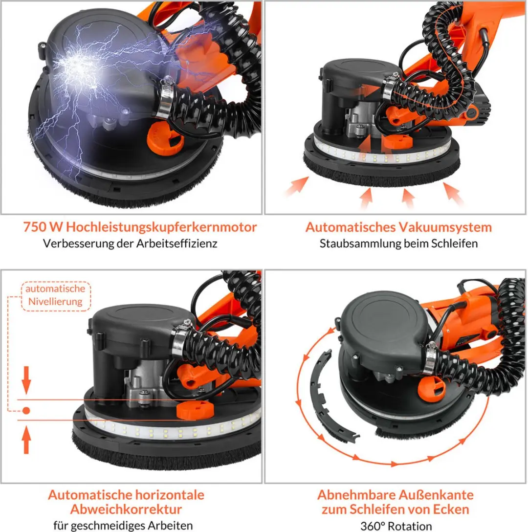 Monzana MZTS001 Schuurmachine - 12x Ø225mm - 1750 tpm