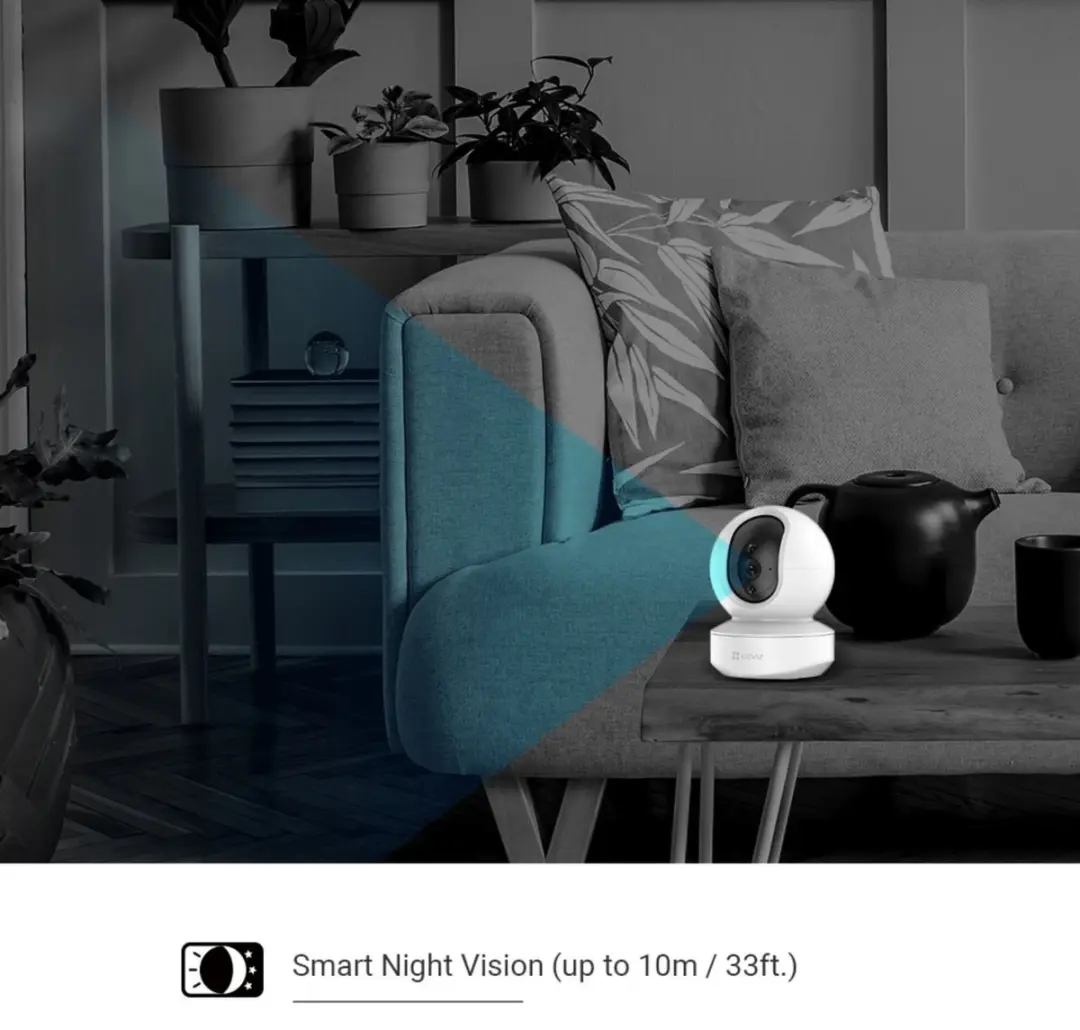 EZVIZ TY1 4MP Dome IP-camera - 2560x1440 - Zwart/Wit