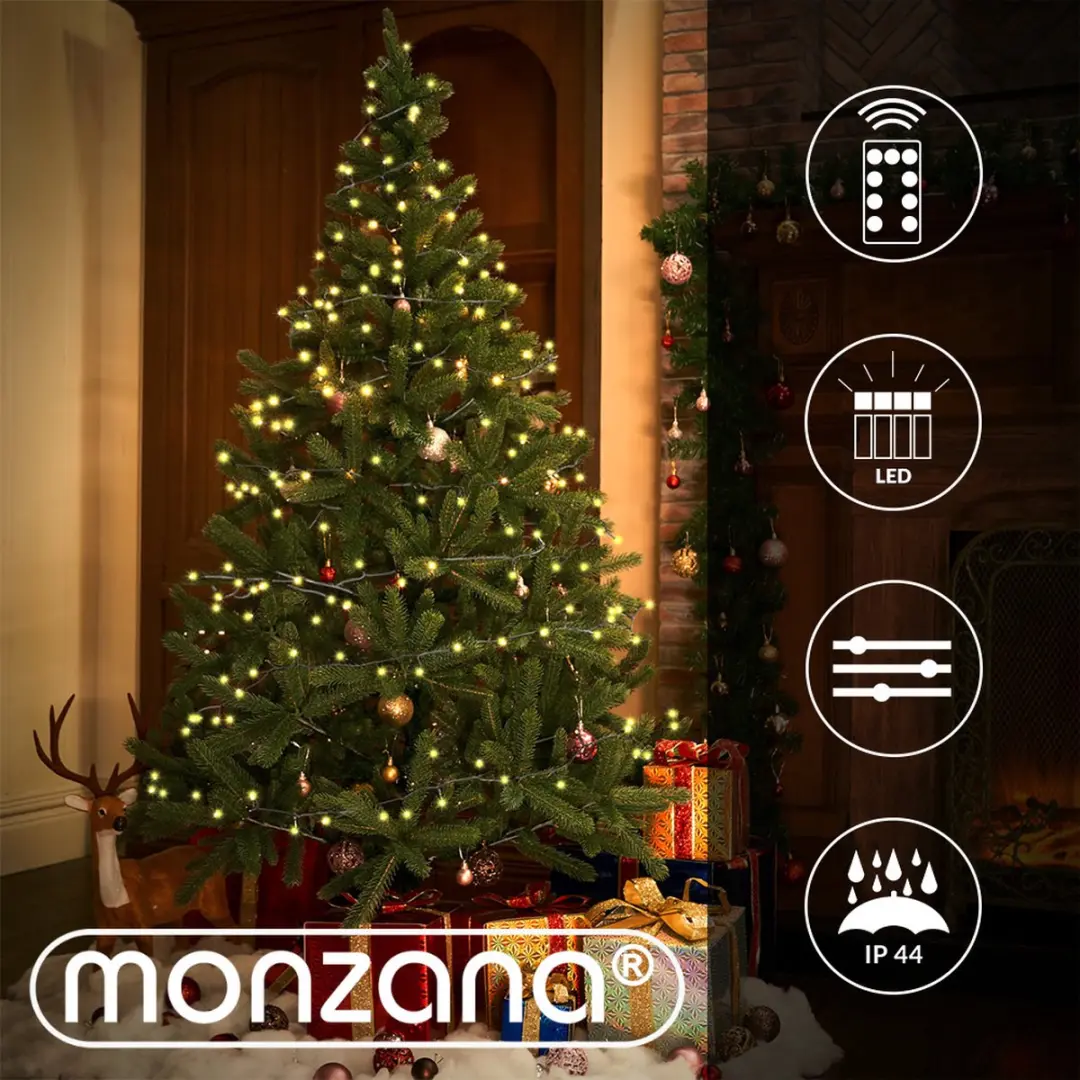 Monzana Lichtsnoer 600 LED - Warm Wit - Afstandsbediening