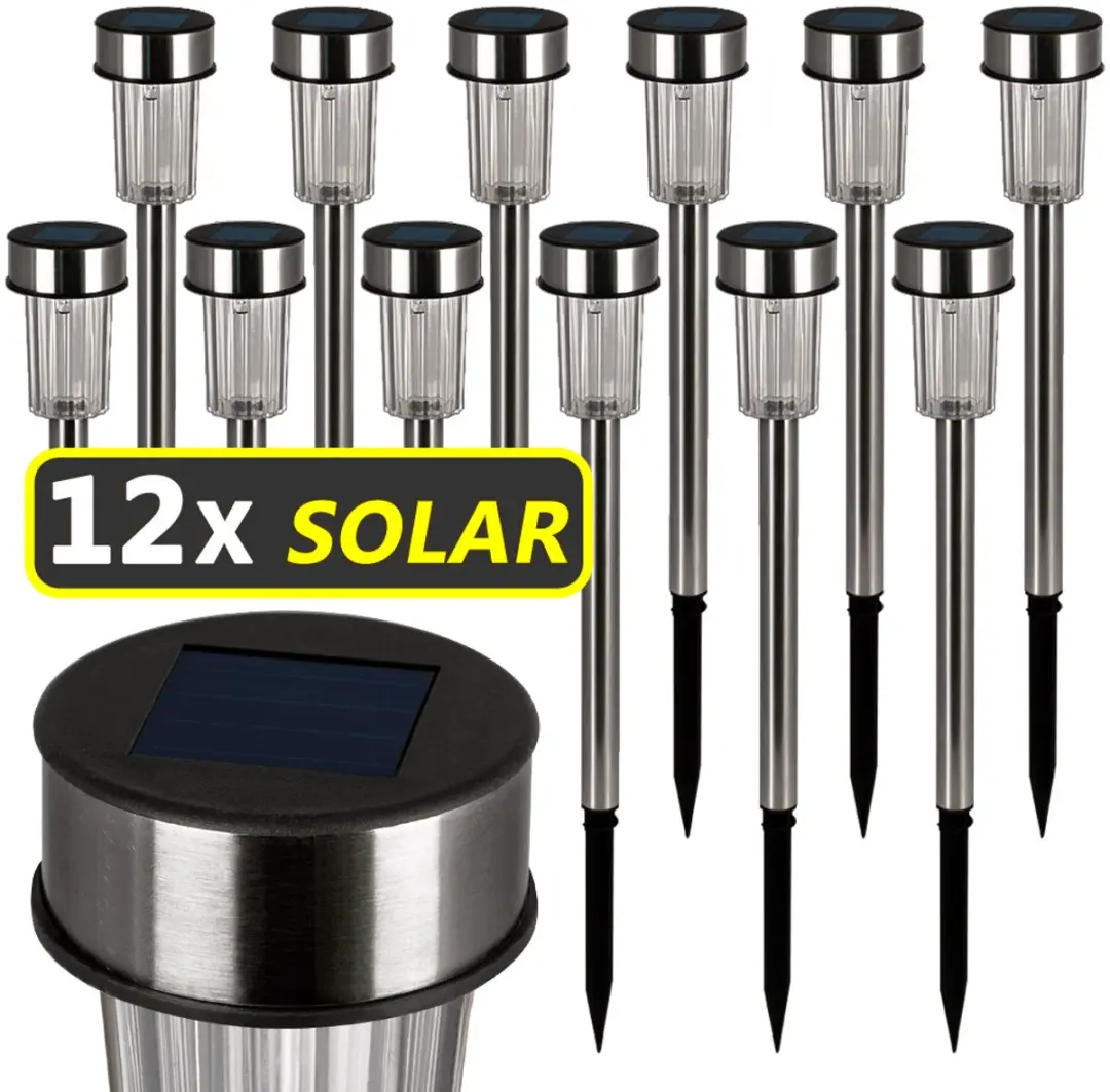 Monzana Tuinlampjes Zonne-energie Set 16 Stuks - Zilver