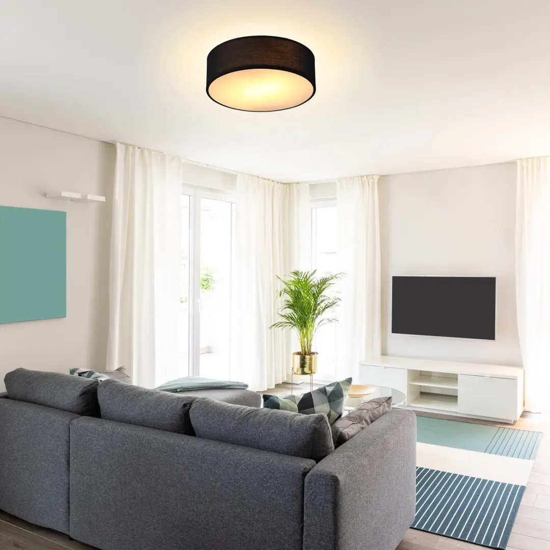 Monzana Plafondlamp 40W E27 - Ø30cm - Zwart