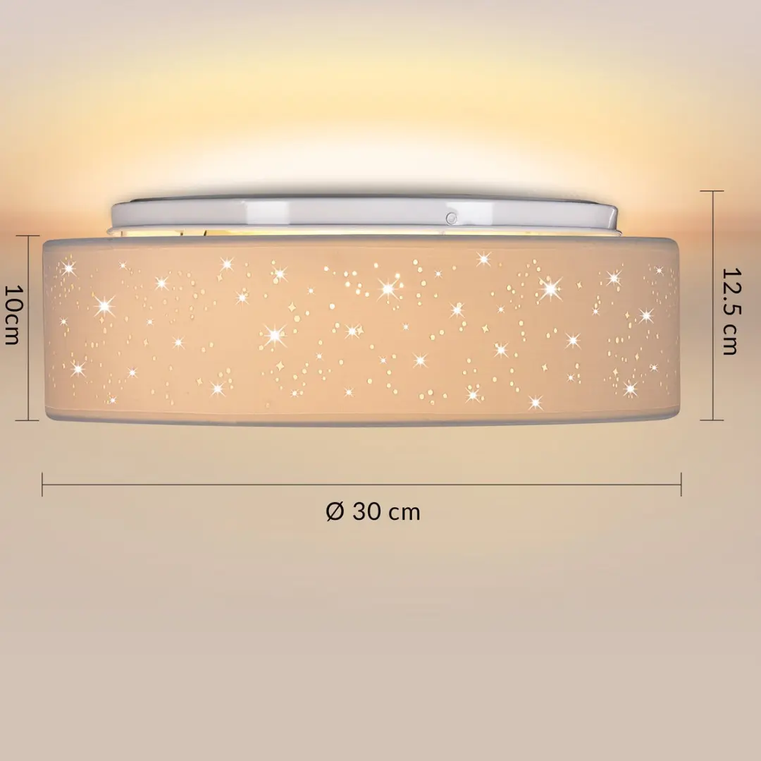 Monzana Sterrenhemel Plafondlamp 30cm - Wit
