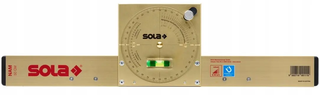 Sola NAM 50T Magnetische Waterpas Hoekmeter 50cm - Aluminium