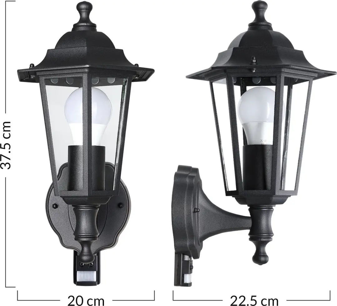 Monzana Wandlamp Antraciet - Bewegingssensor
