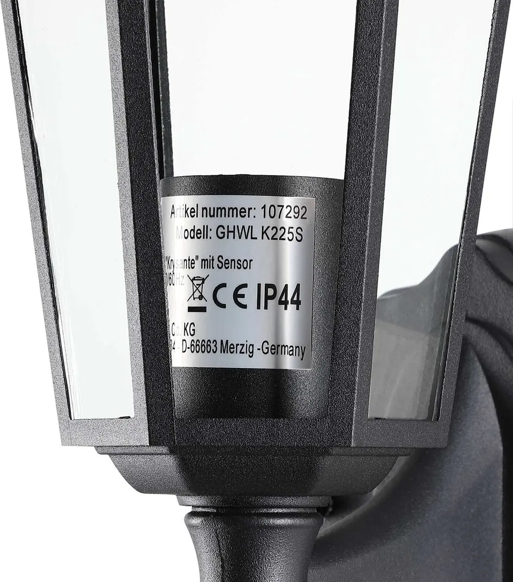 Monzana Wandlamp Antraciet - Bewegingssensor