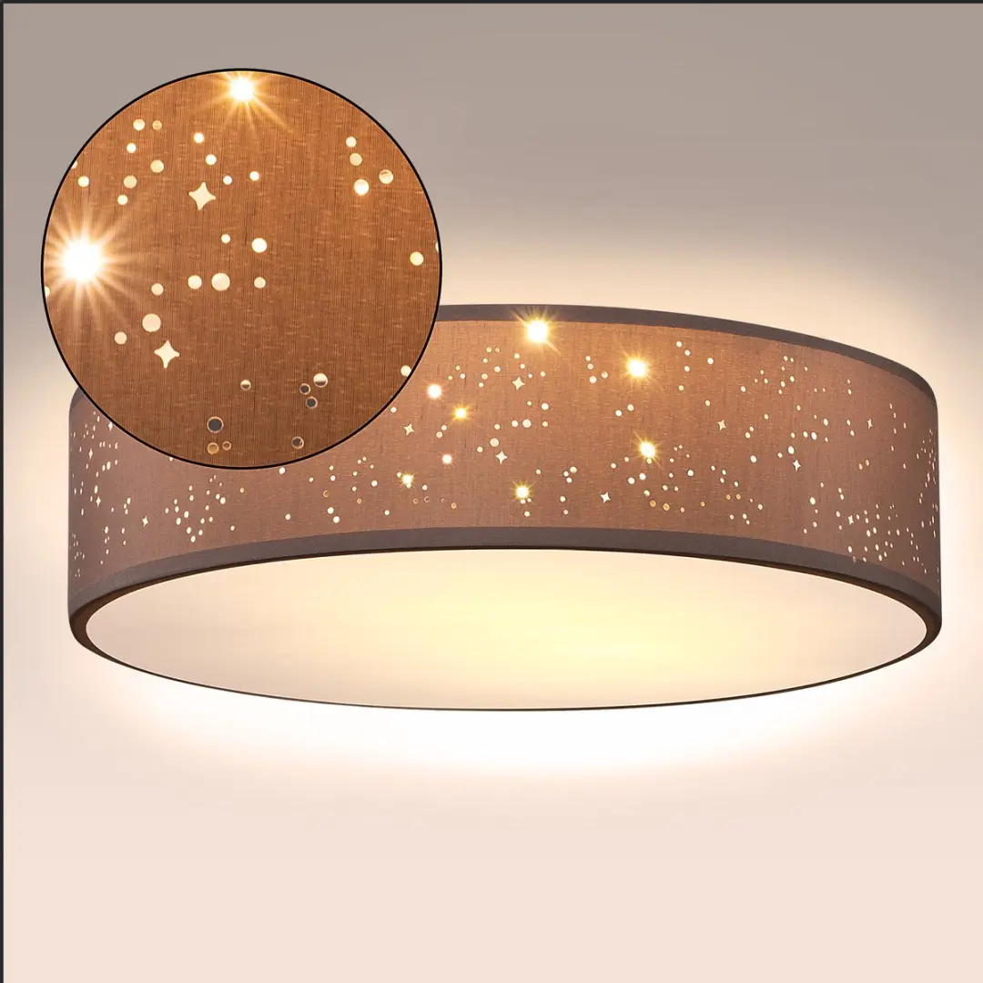 Monzana Sterrenhemel Plafondlamp 38cm - Taupe