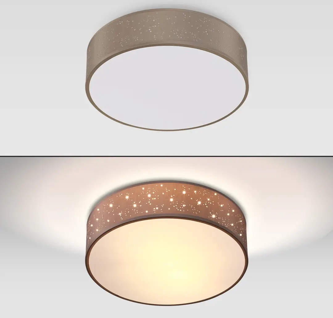 Monzana Sterrenhemel Plafondlamp 38cm - Taupe