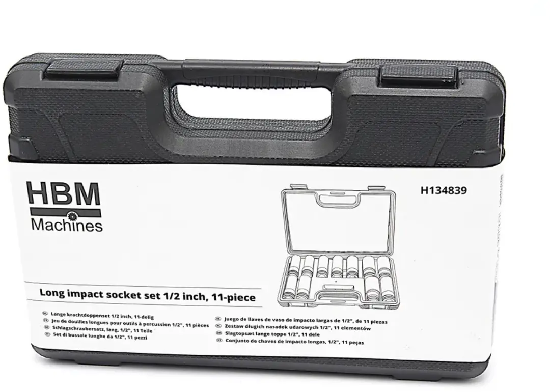 HBM Lange Krachtdoppenset 1/2" 11-delig - 15-24mm
