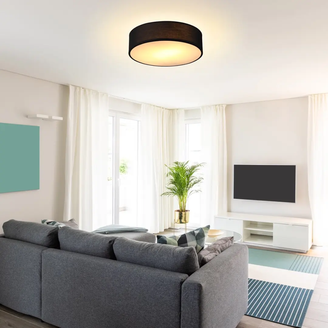 Monzana Plafondlamp 40W Rond 38cm - Zwart