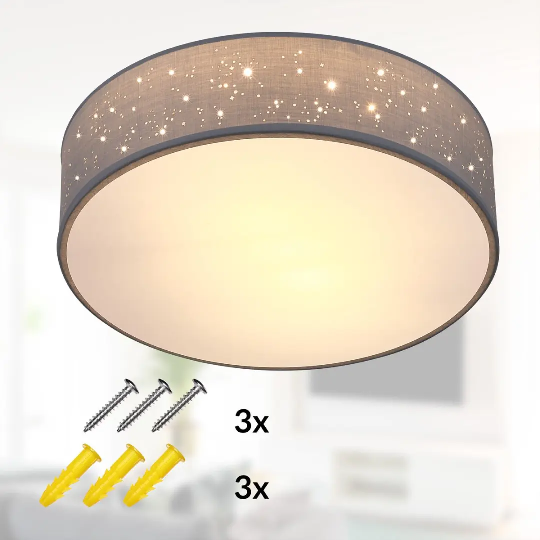 Monzana Plafondlamp Sterrenhemel 38cm - Grijs