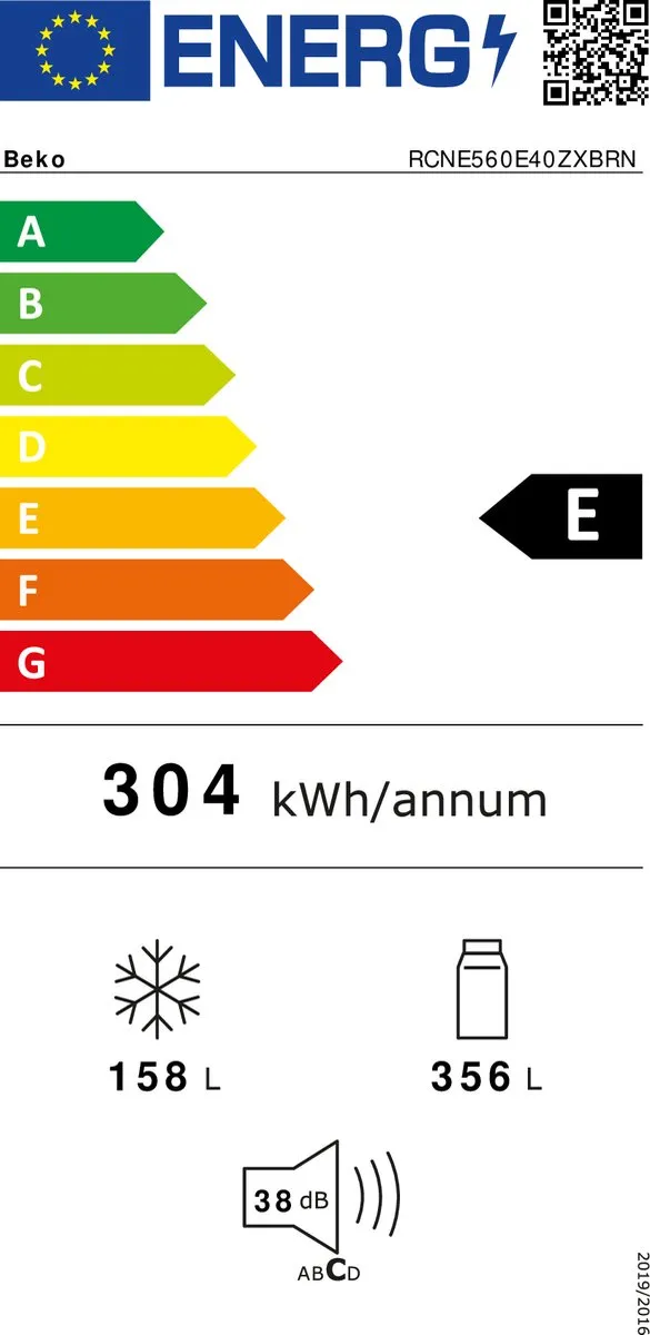 Beko RCNE560E40ZXBRN Koel-Vriescombinatie 514L - NoFrost - Roestvrijstaal - afbeelding 6 van 6