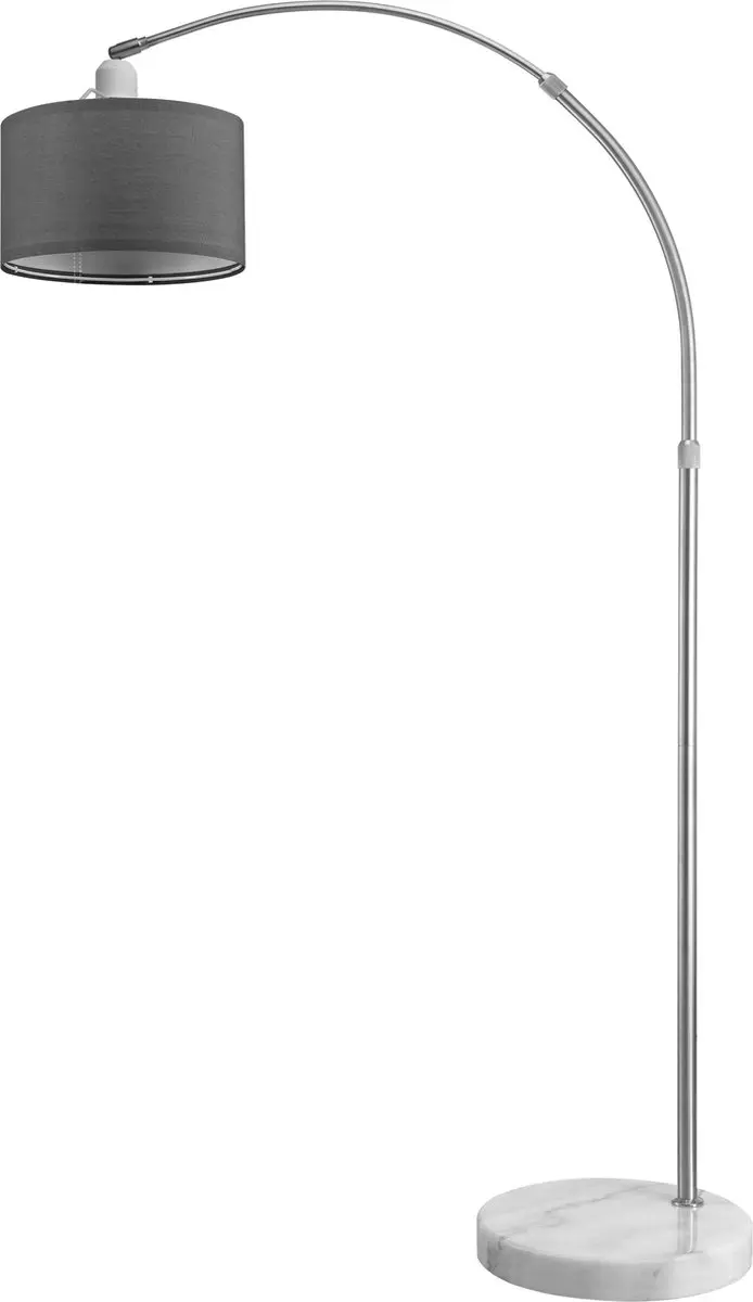 Monzana Booglamp Grijs 150-175cm - Incl. marmeren voet