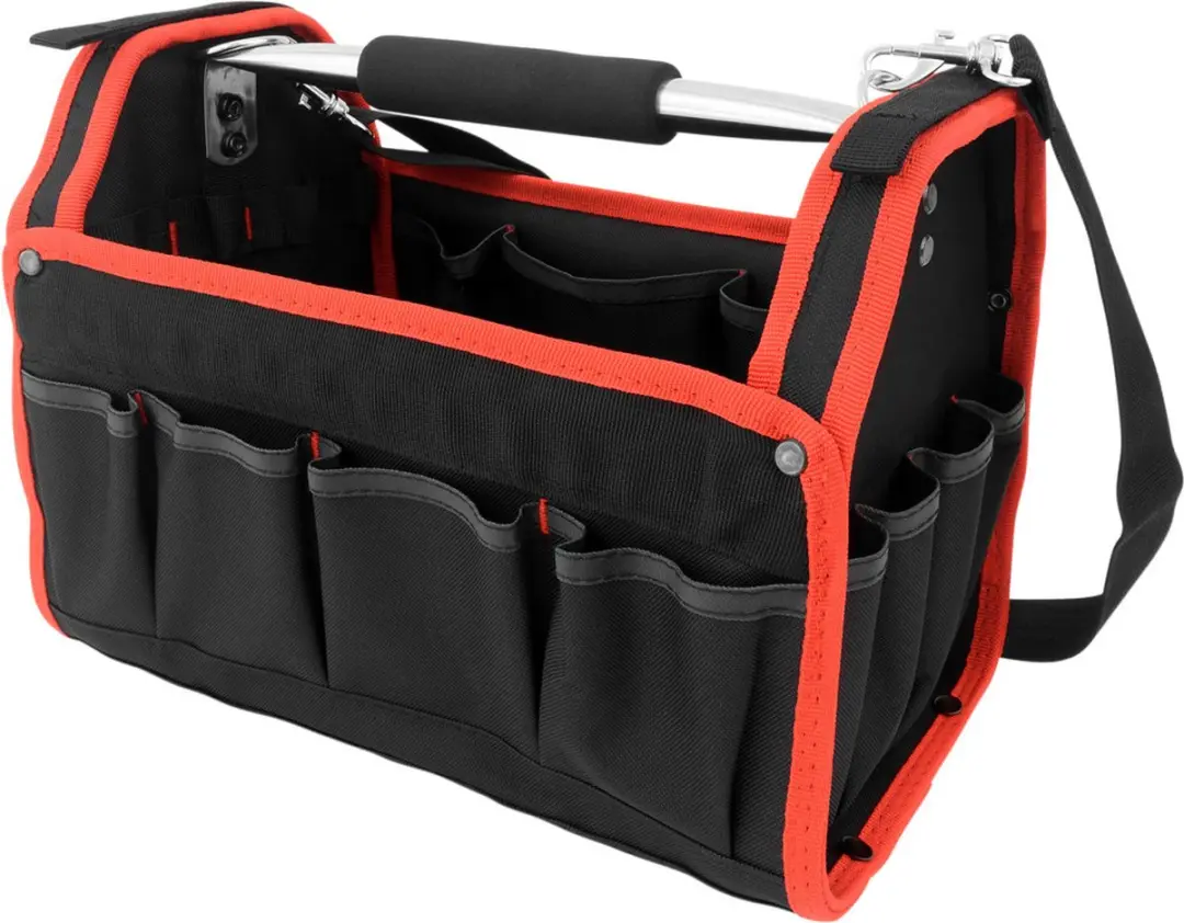 Monzana Gereedschapstas 13L - 33cm - Zwart/Rood - afbeelding 6 van 6