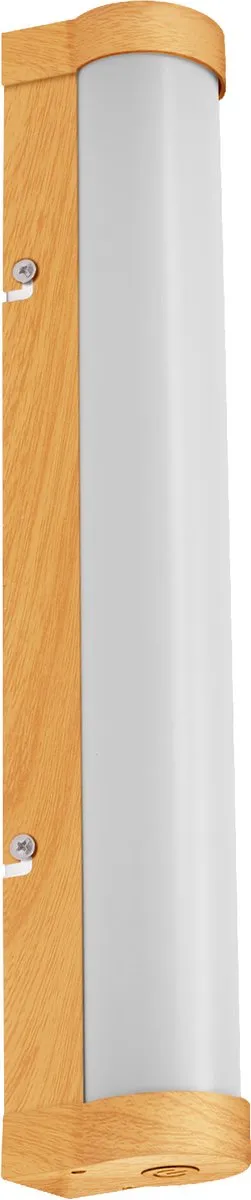 LEDVANCE ORBIS Orbis Tube Frost Glass 40cm Wandlamp - 9W 900lm Dimbare CCT - Houten decor