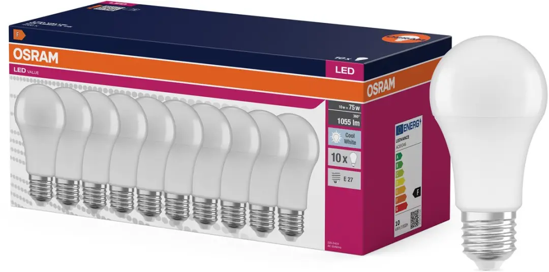 Osram LED Value Classic A 10W Koelwit - 10 Stuks
