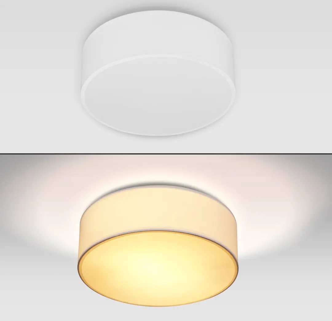 Monzana Plafondlamp 40W E27 - Ø30cm - Wit