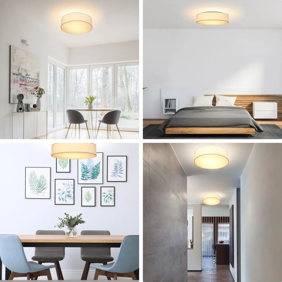 Monzana Plafondlamp 40W E27 - Ø30cm - Wit