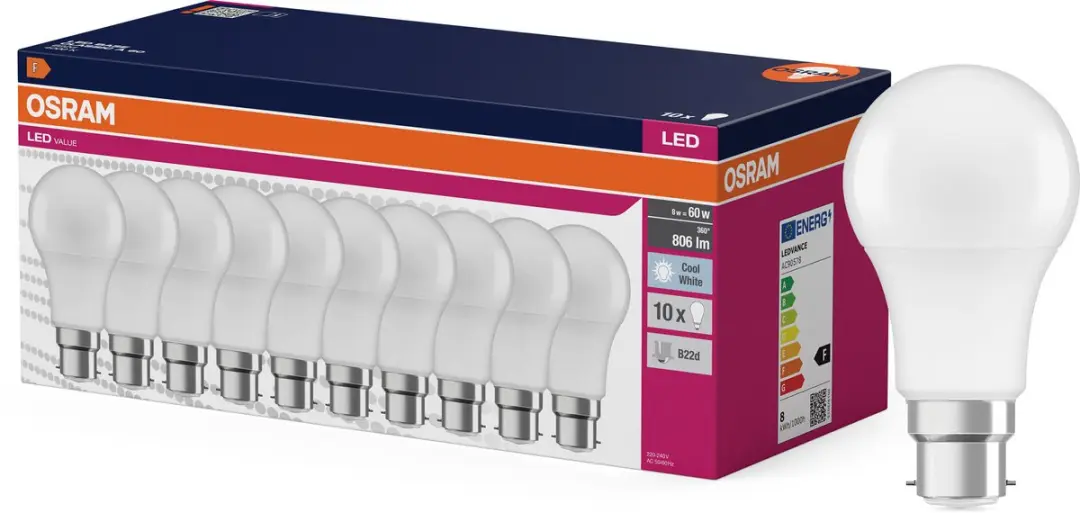 Osram LED Classic A 8W - 806lm Koelwit Mat - 10 Stuks