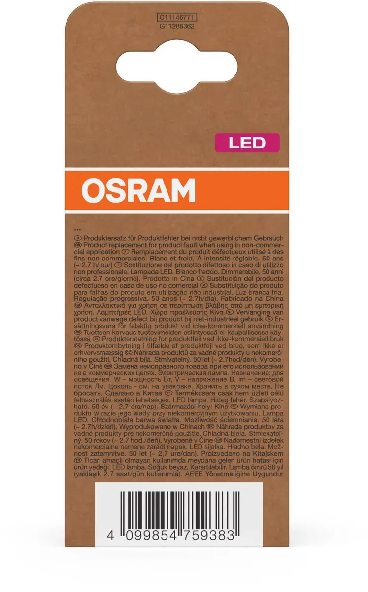 Osram LED Classic A 100 Filament 7.2W - 1521lm Koelwit Mat