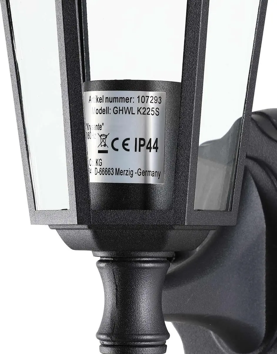 Monzana Wandlamp Antraciet - Weerbestendig Aluminium