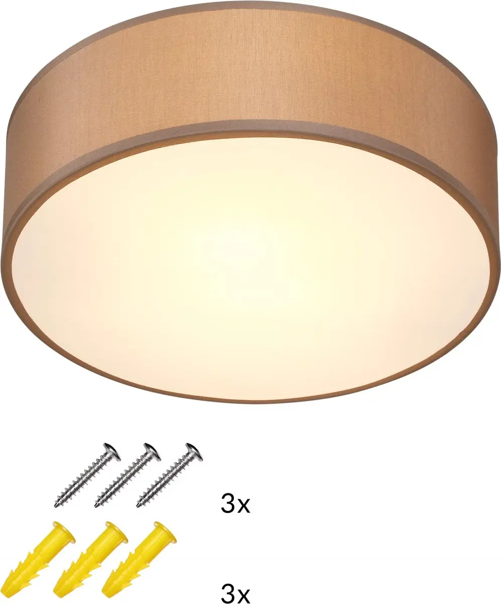 Monzana Plafondlamp 40W E27 - 30cm Taupe
