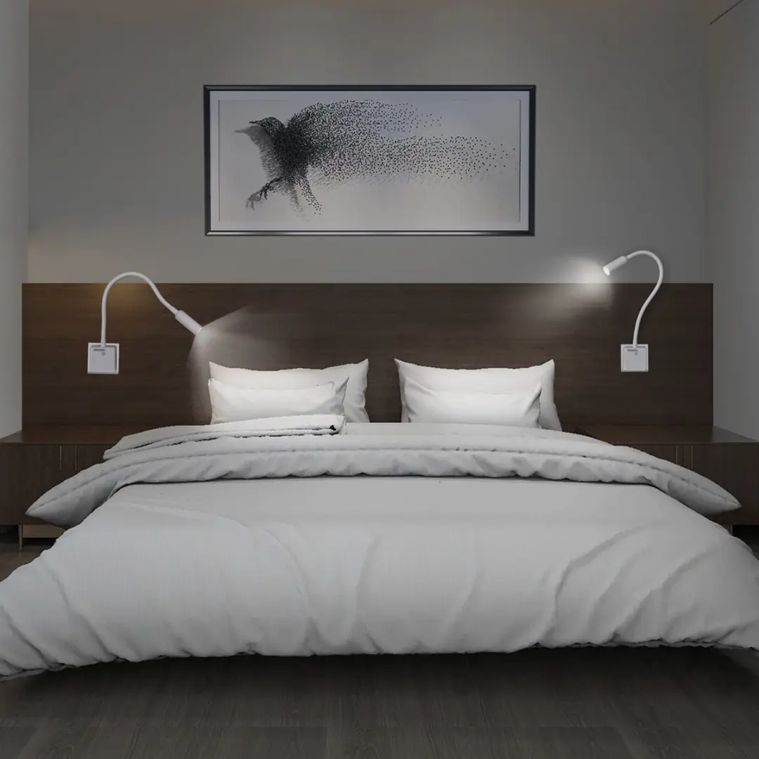 Monzana LED Wandlamp Wit 4W - Met afstandsbediening