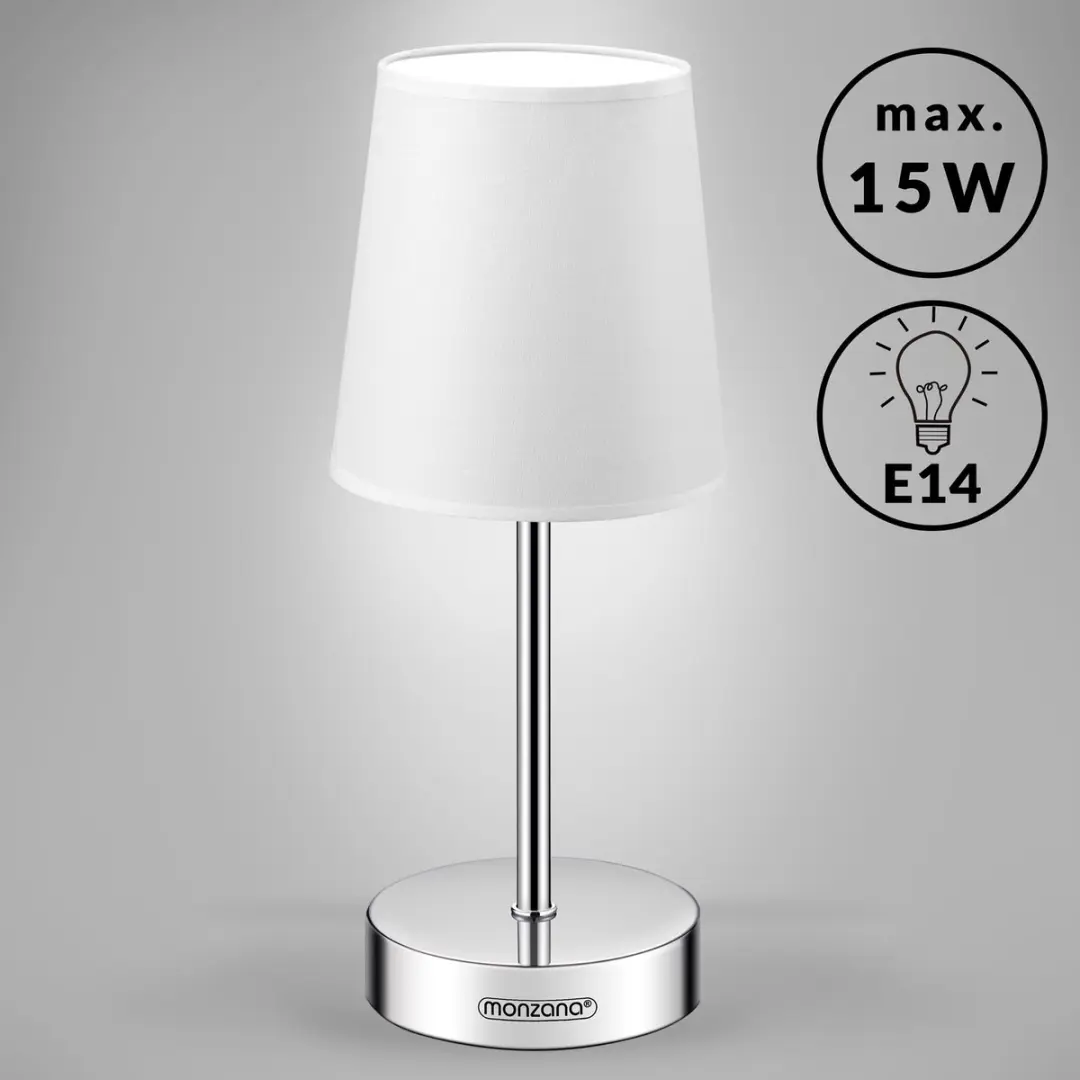 Monzana Tafellamp 2 Stuks Wit - E14 32cm
