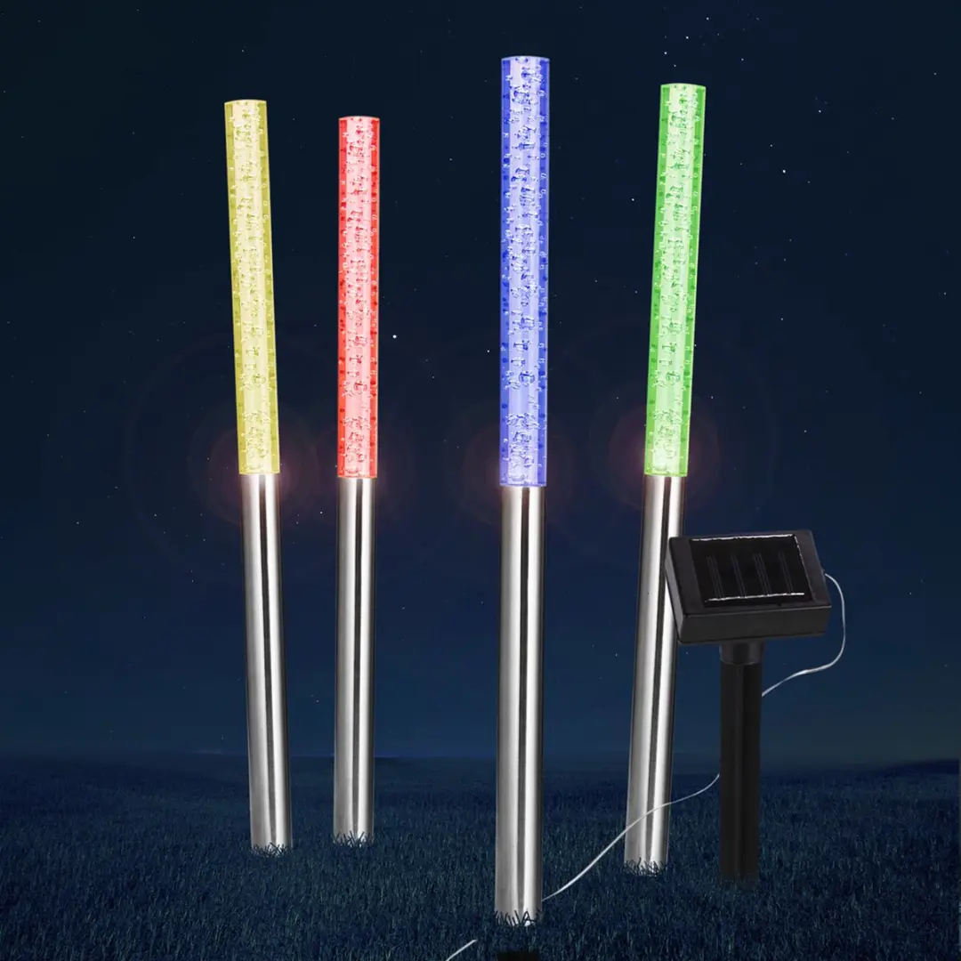 Monzana Tuinlamp Zonne-energie Set 4 Stuks - Multicolor