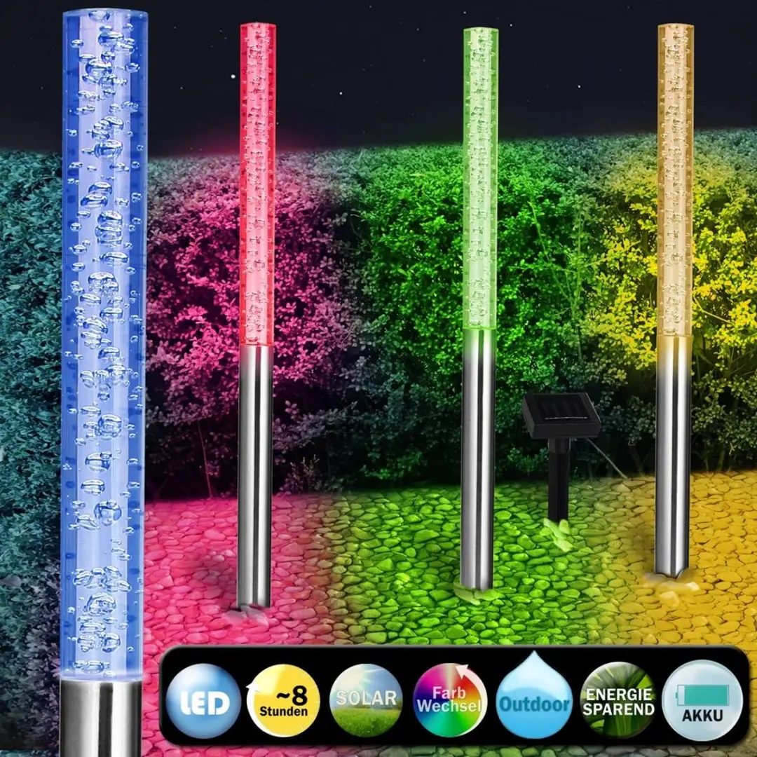 Monzana Tuinlamp Zonne-energie Set 4 Stuks - Multicolor