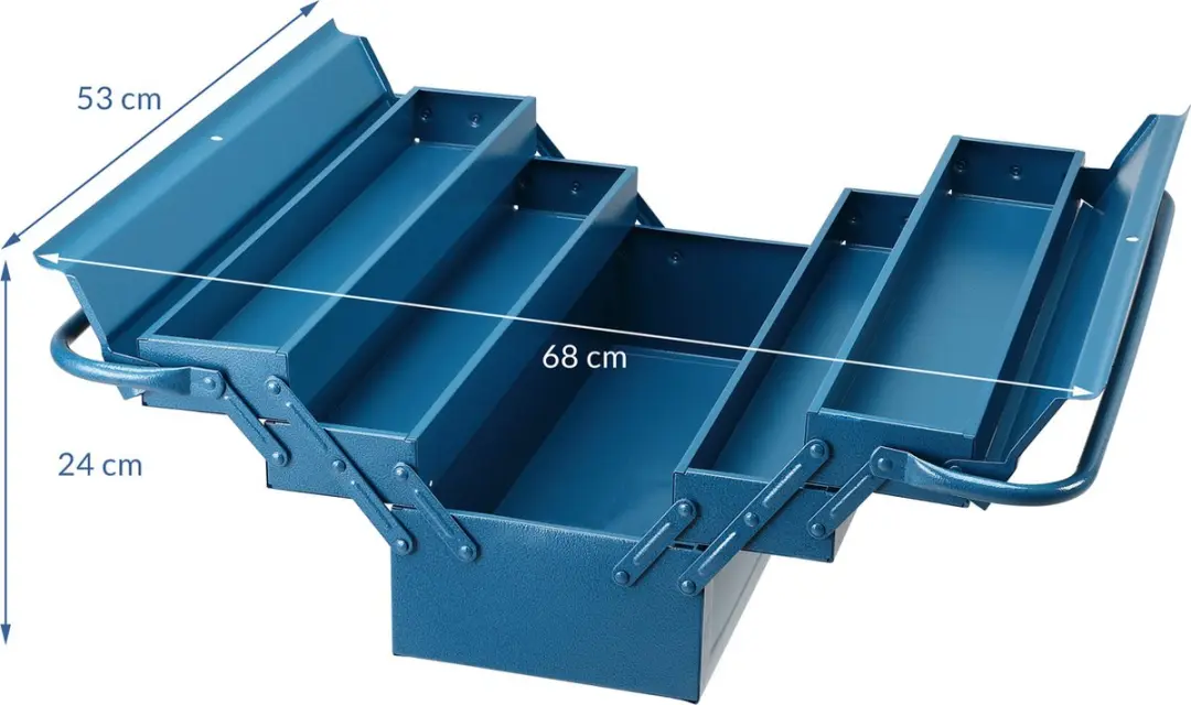 Monzana Gereedschapskoffer 102744 - 53x20x20cm - Blauw
