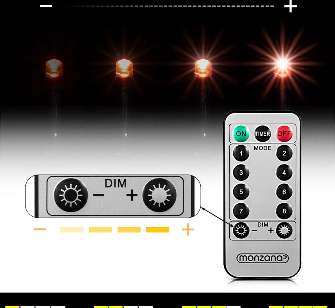 Monzana Lichtsnoer 400 LED Multicolor - Met afstandsbediening