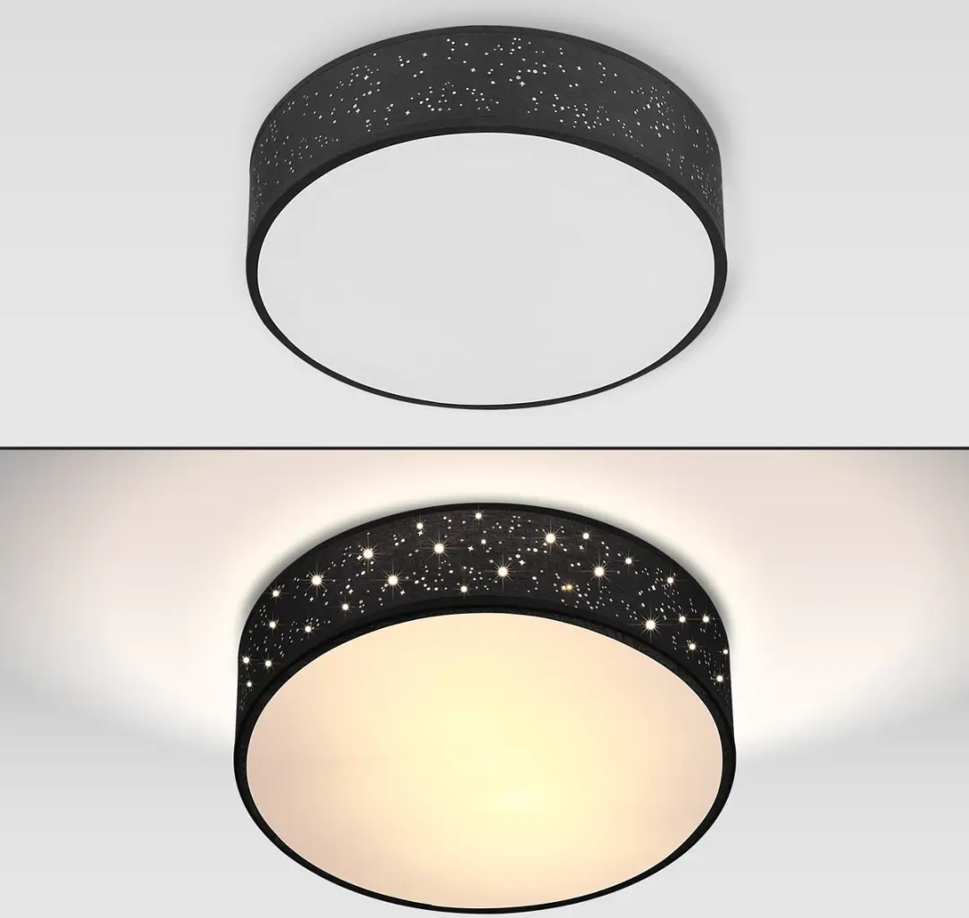 Monzana Sterrenhemel Plafondlamp 30cm - Zwart