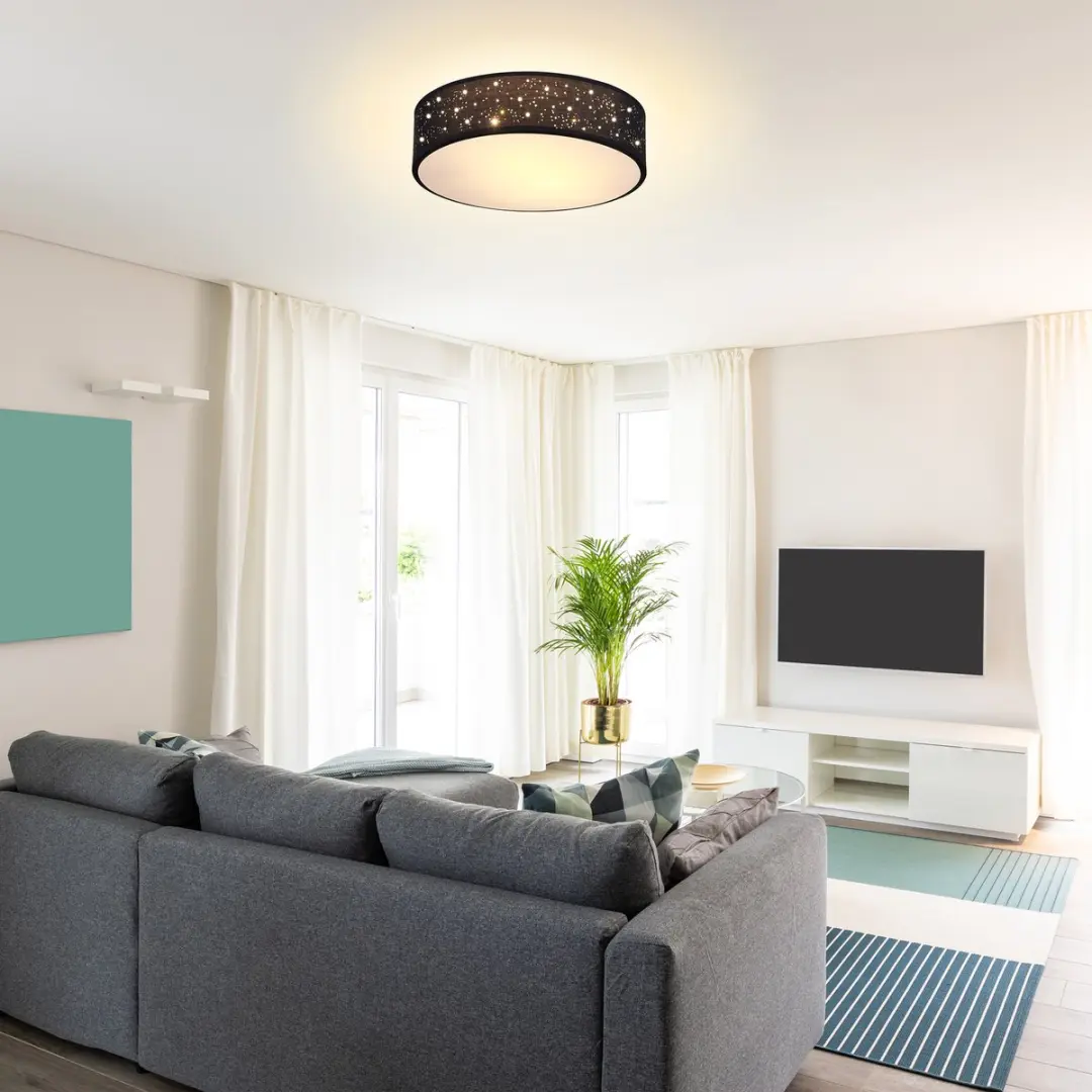 Monzana Sterrenhemel Plafondlamp 30cm - Zwart