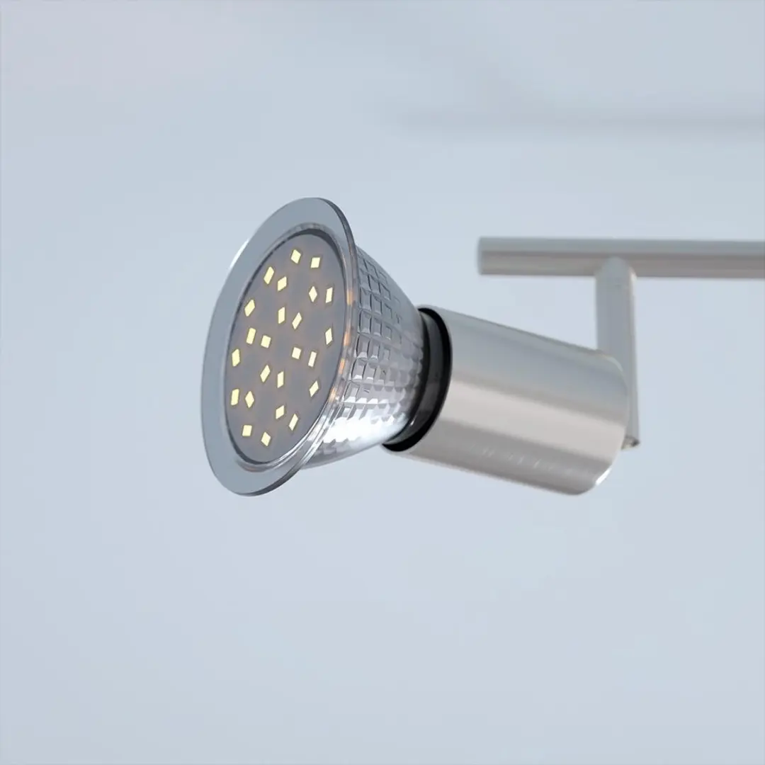 Monzana Plafondlamp Amaryllis 4 Lampen - Zilver