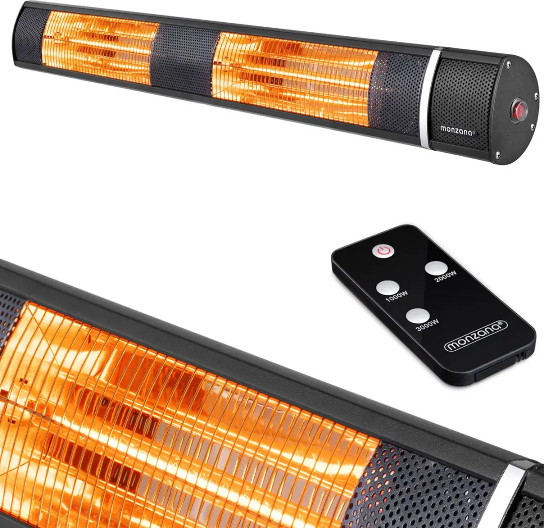 Monzana MZH3000 Infraroodstraler 3000W - 3 standen - Zwart