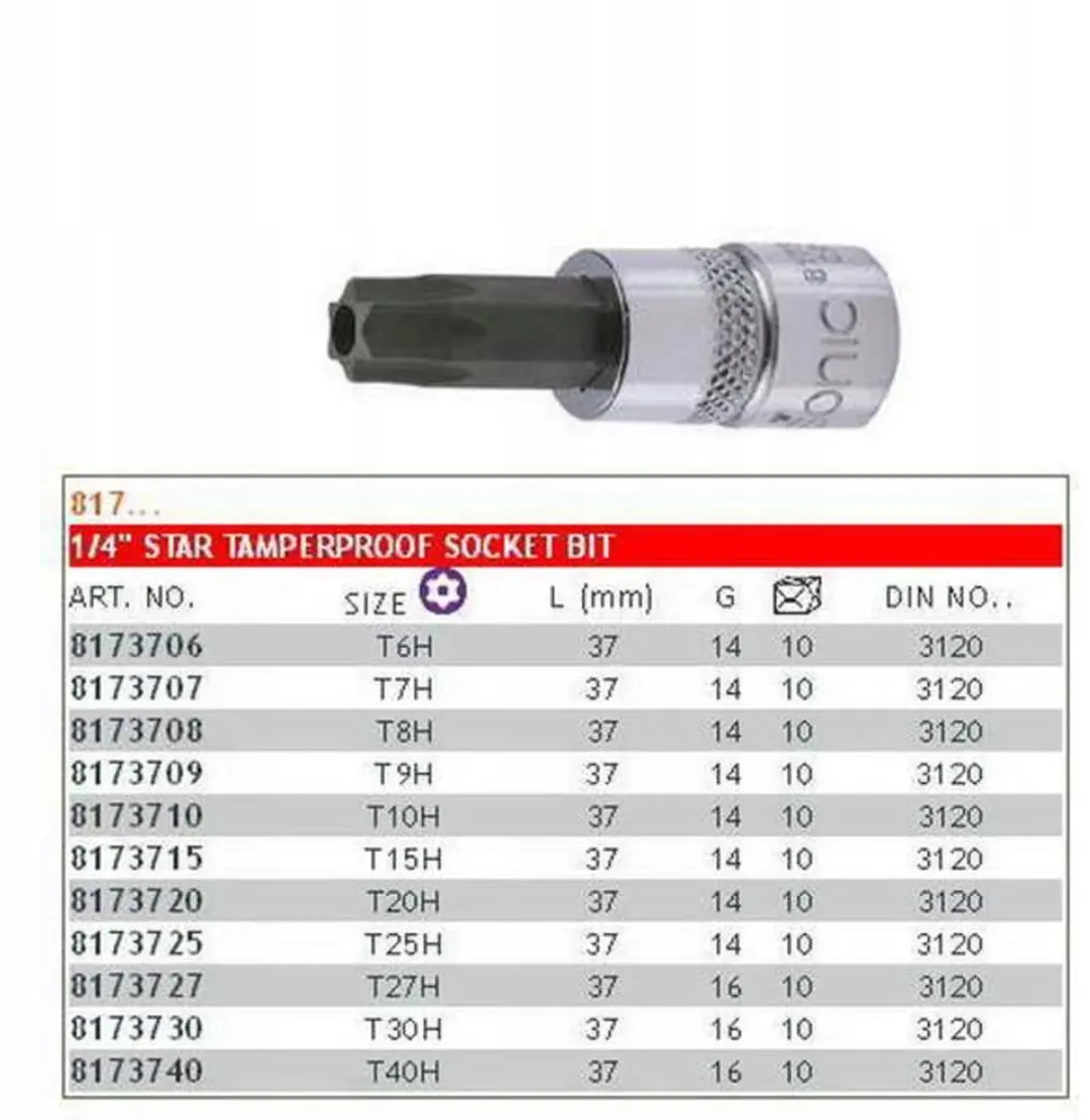 Sonic Torx Sabotagebit T25H 37mm
